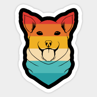 Dog Retro Bandana Sticker